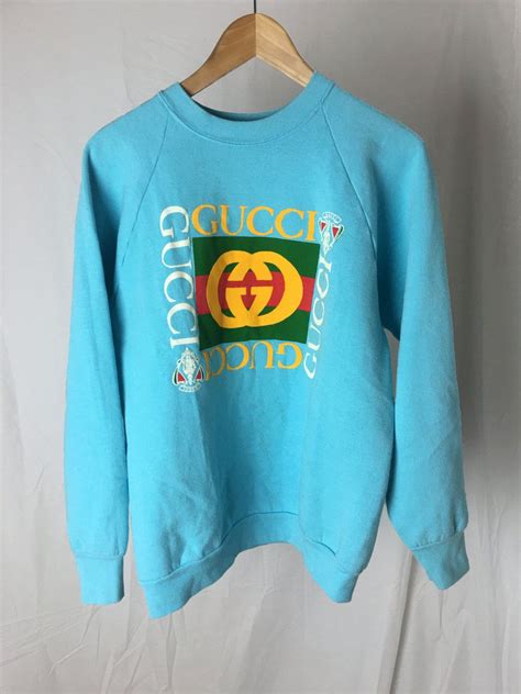 vintage gucci sweatshirt 80s|genuine gucci sweatshirt.